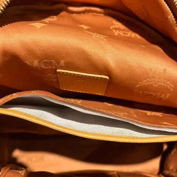 MCM Visetos Stark Backpack cognac